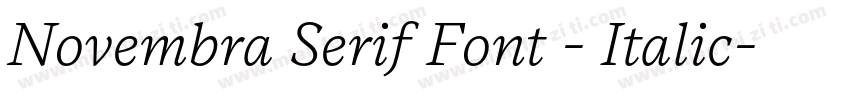 Novembra Serif Font - Italic字体转换